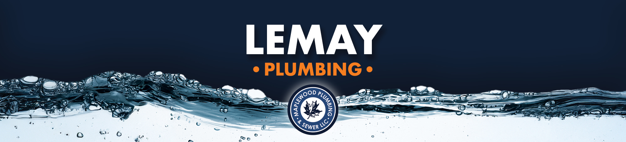 Lemay Plumbing Banner with the Maplewood Plumbing and Sewer logo